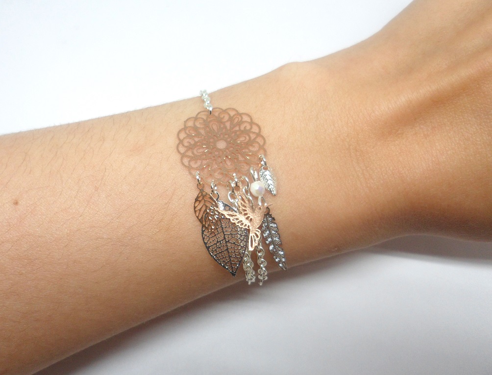 Odacassie_012-1_Bracelet_rosace_fleur_oiseau_plume_feuilles_or_rose_gold_argente_blanc_nacre_irise