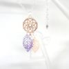 Collier attrape-rêves dreamcatcher bijou de tête feuilles fleur perles or rose rose gold argenté lilas mauve création édition limitée Odacassie