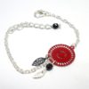 bracelet estampes rouge et noir