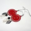 boucles d'oreilles estampes rouges et noires