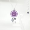 collier rosace violet et noir