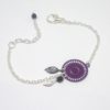 Bracelet rosace violet et noir