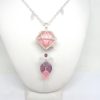 Bola de grossesse diamant argenté rose violet feuilles fines estampes perles en verre de Bohême bijou de grossesse pièce unique par Odacassie les créations de Cassandre bijoux et accessoires faits main bijoux poétiques bohèmes romantiques