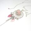 Bola de grossesse chiffre porte-bonheur en argent 925 arbre de vie feuilles plume petits pieds camaïeu de rose argenté pièce unique par Odacassie les créations de Cassandre bijoux et accessoires faits main bijoux poétiques bohèmes romantiques idée cadeau naissance idée cadeau grossesse idée cadeau femme enceinte