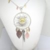 Bola de grossesse jaune doré or rose argenté feuilles plume petits pieds perles bijou de grossesse sur mesure par Odacassie les créations de Cassandre bijoux et accessoires faits main bijoux poétiques bijoux bohèmes bijoux romantiques idée cadeau femme enceinte idée cadeau naissance