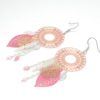 Boucles d'oreilles sur mesure estampes étoilées feuilles plumes arabesques perles en verre de Bohême par Odacassie les créations de Cassandre bijoux et accessoires faits main bijoux poétiques bijoux bohèmes bijoux romantiques idée cadeau femme handmade