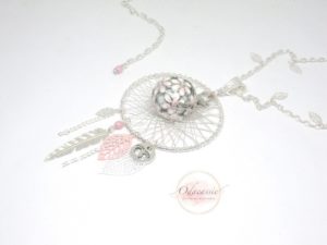 Bola De Grossesse Attrape-rêve Avec Carillon - Cage Fleur Rose, Neuf Avec étiquettes