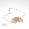 Bracelet losanges doré teintes de rose argenté estampe attrape-rêves dreamcatcher sequin doré perles en verre de Bohême bijou en édition limitée par Odacassie les créations de Cassandre bijoux et accessoires faits main bijoux poétiques bijoux bohèmes bijoux romantiques idée cadeau femme