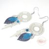 Boucles d'oreilles personnalisées estampes étoiles feuilles plumes perles boucles d'oreilles attrape-rêves dreamcatcher acier inoxydable par Odacassie les créations de Cassandre bijoux et accessoires faits main bijoux poétiques bijoux bohèmes bijoux romantiques idée cadeau femme