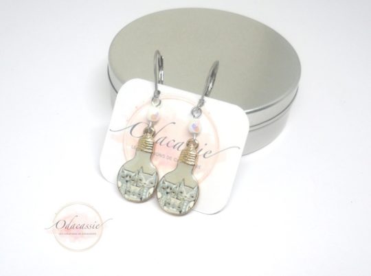 Boucles d'oreilles hiboux chouettes ampoules collection enfants par Odacassie