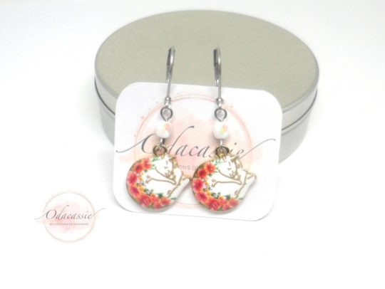 Boucles d'oreilles chat acier inoxydable argent ou or, dormeuses,  chaînettes, bijou femme, bijou fillette, bijou