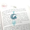Marque-page lune et chats bleu canard par Odacassie