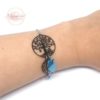 Bracelet chats et arbre de vie feuilles oiseaux origami perles acier inoxydable par Odacassie