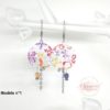 Boucles d'oreilles abres de vie multicolores au choix fines estampes perles acier inoxydable par Odacassie