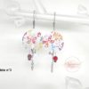 Boucles d'oreilles abres de vie multicolores au choix fines estampes perles acier inoxydable par Odacassie