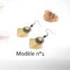 Boucles d'oreilles dorées et noires au choix pièces uniques par Odacassie