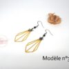 Boucles d'oreilles dorées et noires au choix pièces uniques par Odacassie