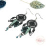 Boucles d'oreilles dreamcatcher mandalas plumes par Odacassie