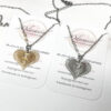 Collier cœurs 3D version dorée ou argentée strass perles par Odacassie