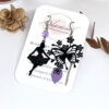 Boucles d'oreilles danseuse et papillon noir mauve asymétriques par Odacassie