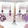 Boucles d'oreilles colibris feuilles fleurs au choix asymétriques par Odacassie