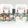 Boucles d'oreilles Père Noël étoiles acier inoxydable et perles coloris au choix avec lutin ou décos de Noël par Odacassie