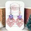 Boucles d'oreilles flocons de neige pendentifs en verre aurore boréale perles laiton acier inoxydable par Odacassie