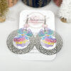 Boucles d'oreilles anges de Noël tons pastel perles Swarovski rosaces argentées par Odacassie