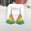 Boucles d'oreilles sapins de Noël multicolores étoiles acier inoxydable perles par Odacassie