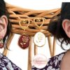 Puces d'oreilles cœurs pendentifs roses au choix bordeaux ou blanc acier inoxydable doré par Odacassie